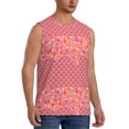 thumbnail image 2 of Fotbe Men's Chocolate with Flowing Cream Print Men's Sleeveless Muscle Tank Tops Casual T-Shirts for Gym Workout Beach-X-Large, 2 of 8