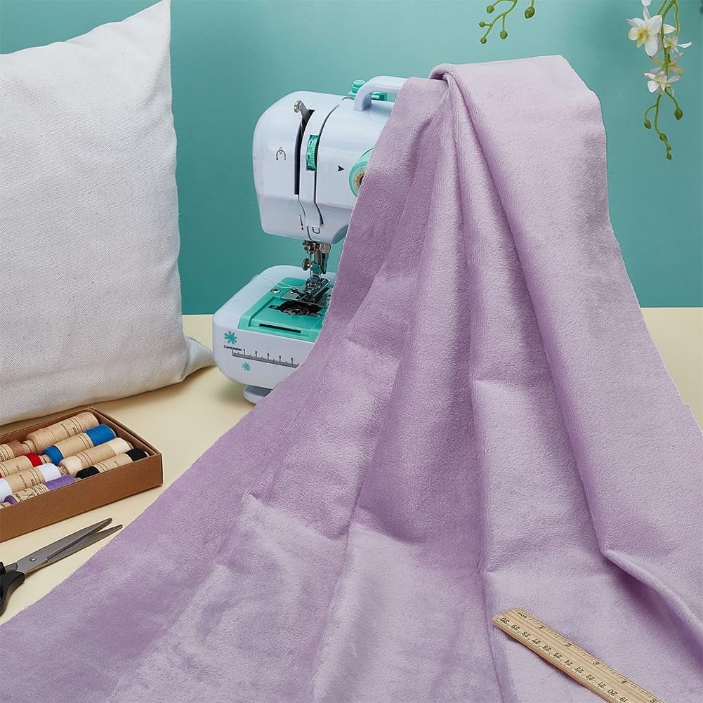 1.5Yards Violet Glow in The Dark Fabric 35.8Inch Wide Luminous Velvet Super Soft Fabric Changing Cloth