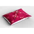 thumbnail image 2 of Ambesonne Floral Pillow Sham 2 Pack, Spring Flowers, 36"x20", Pink, 2 of 3