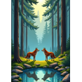 thumbnail image 4 of Forest Theme Wolf Image Backdrop Banner Decorative Party Background Photography Props Event Decoration Birthday Celebration Supplies, 4 of 4