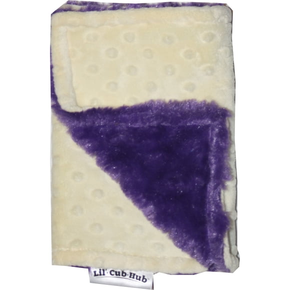 Paño para Eructar Lil' Cub Hub Minky 20x46 cm Amarillo y Morado