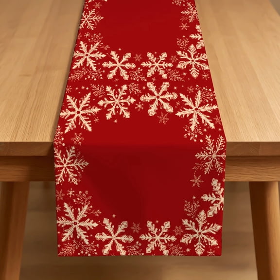 ARTSLION Waterproof Table Runner 13x36 Inch Polyester Wipe Clean Patio Garden Dining Decor