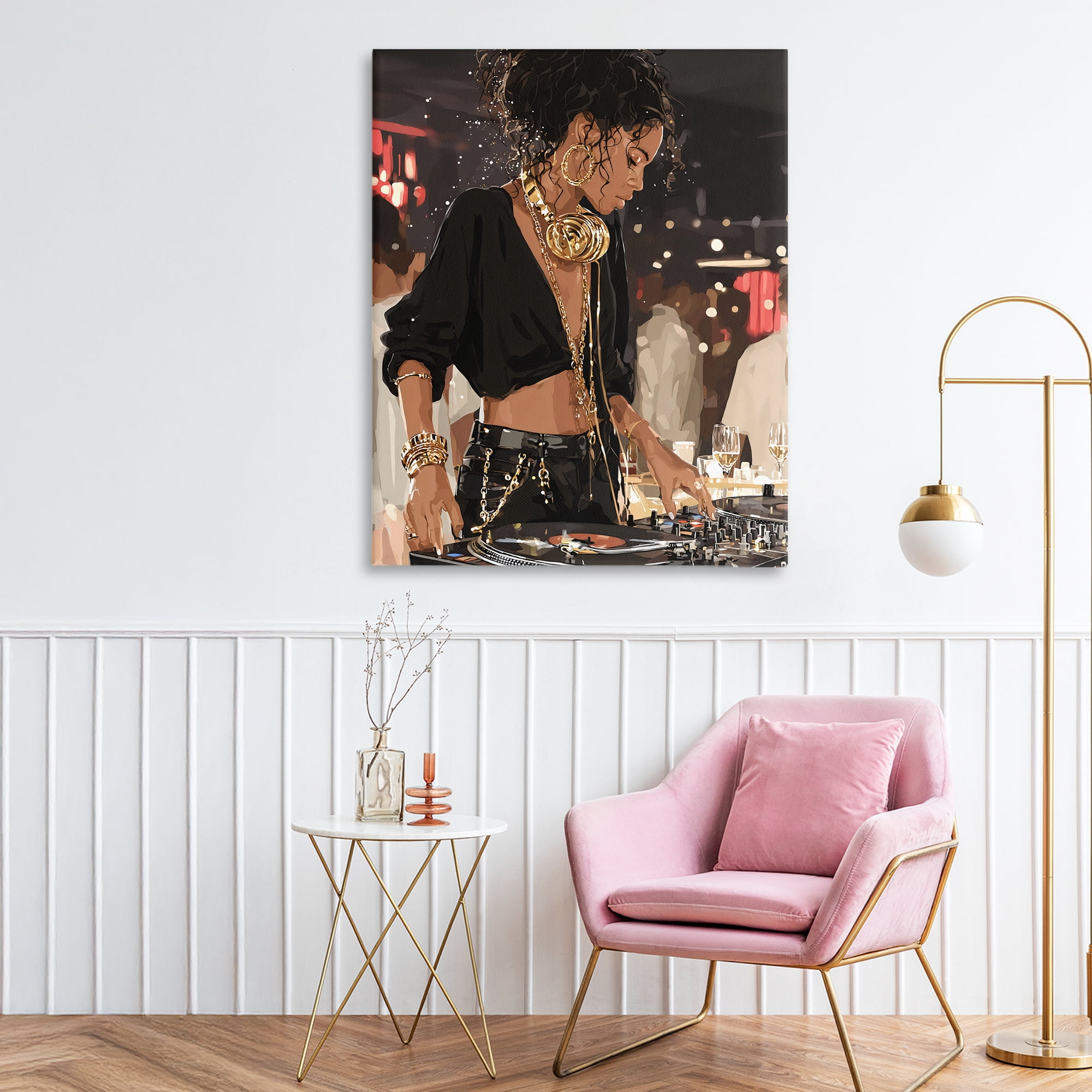 Stupell Industries Touches Of Gold DJ Canvas Wall Art, design by Franklyn Gregory