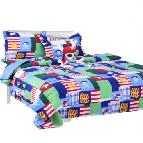 Comforter bed in bag set 6 pieces kids twin size lightweight warm kids