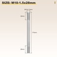 thumbnail image 2 of Uxcell Double End Threaded Stud Screw, Equal Thread Length Rods & Studs - for House Maintenance M10 x 170mm 1, 2 of 6