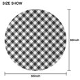 thumbnail image 6 of Black White Checkerboard Checkered Pattern Round Tablecloth 60"x60",Wrinkle Wipeable Table Cloth for Kitchen Dining Room Picnic Patio Party, 6 of 6