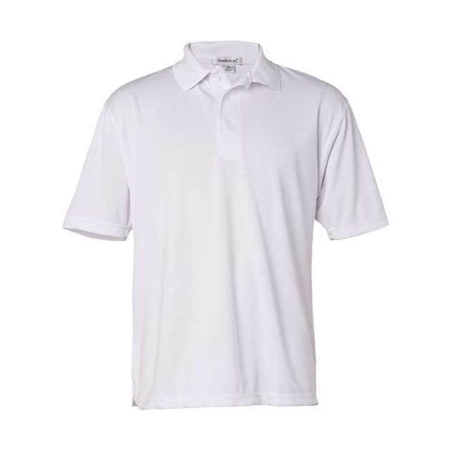 Piqué de malla de poliéster para hombre PlumaLite Featherlite blanco L
