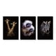 thumbnail image 1 of Dibujos animados Panda pintura al óleo jirafa cebra Animal pared lienzo imágenes artísticas sin marco dibujo al óleo carteles 3 Paneles Inevent JJ15257-02, 1 of 6