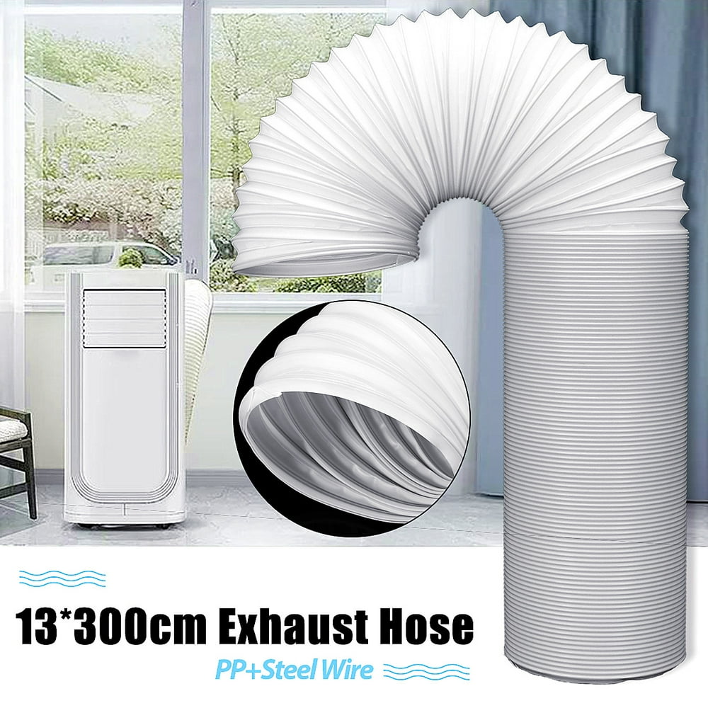 3 Meter 5" Diameter White Flexible Exhaust Hose Tube Portable Air