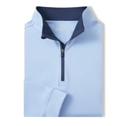 DTWOOO Men's Solid Quarter Zip Golf Pullover Men Solid Performance Long Sleeve Wicking Mock Neck Mens Athletic Sweatshirts