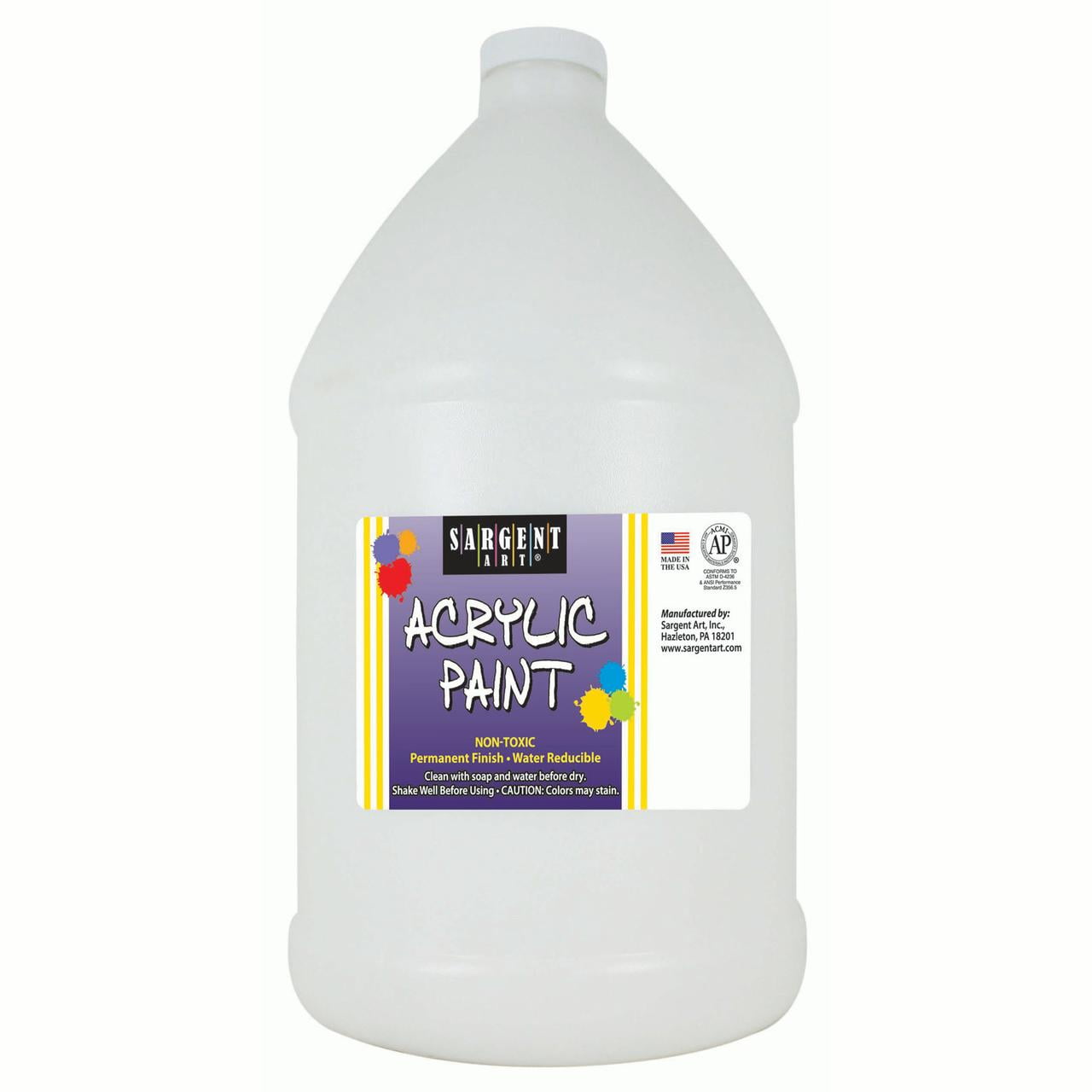 Sargent Art® Acrylic Paint, White, 64 oz. Bottle (Half Gallon)