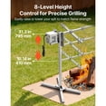 thumbnail image 4 of Rotisserie Grill, AC120V 8 Level Height Electric Rotisserie Grill Kit, BBQ Grills Rotisseries Kit with 88 lbs Load Capacity, 38W Motor, Stainless Steel Automatic Grilling Kits for Parties, 4 of 10