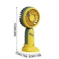 thumbnail image 3 of Portable Handheld Fan, USB Rechargeable, Compact 8x7x17 cm, Quiet Motor, Strong Wind, Ergonomic Grip, Battery Powered, Lightweight for Summer Use and Outdoor Activities, 3 of 7