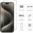 thumbnail image 5 of 2 Pack iPhone 15 Pro Screen Protector, 9H Anti Spy Dark Tempered Glass Screen Protector for iPhone 15 Pro, Easy Installation, Bubble Free, 5 of 5
