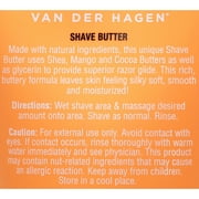 Van der Hagen Shave Butter Beard Shaving Cream, for All Skin Types, formulated with Natural Oils, 6 oz (Men)