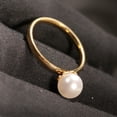 thumbnail image 4 of Gold-plated Pearl Ring Simple Special-interest Design, 4 of 6
