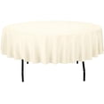thumbnail image 1 of 70 Inch Diameter Kitchen Tablecloth Round Beige Solid Polyester Washable for Table Cloth,Great for Wedding,Buffet,Party, Baby Shower,Holiday Dinner, 1 of 5