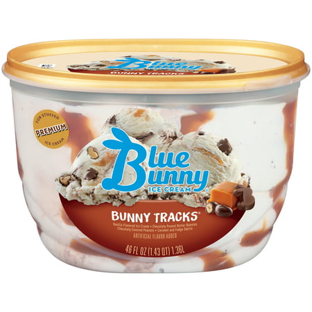 Blue Bunny Bunny Tracks Premium Ice Cream, 46 fl oz - Walmart.com