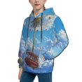 Zufioo Dandelion Hot Air Balloon Design Hoodies For Boys and Girls
