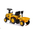 thumbnail image 3 of CAT Tractor Trailer Foot-to-Floor Ride-On with Detachable Trailer, Tools, Sounds, Yellow, Ages 1-3, 3 of 7