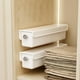 thumbnail image 4 of Organizador de ropa interior y calcetines montado en la pared - Almacenamiento plástico de 3 compartimentos para armario, blanco o beige, 13,58x3,74x3,54 pulgadas, 4 of 6
