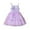 Purple, variant on Girls Spring Dress Summer Solid Color Fashion Cute Crew Neck Clothes
