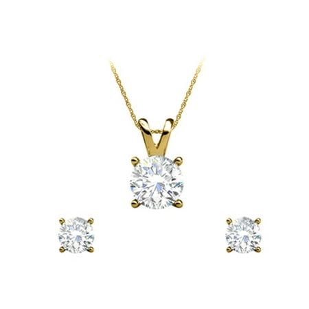 Love Bright Natural Diamond Earrings Pendant Set Jewelry For Her Natural Diamond Earrings Pendant Set Jewelry For Her