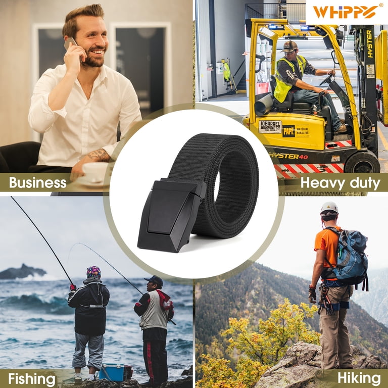 WHIPPY Mens Nylon Web Belt Outdoor Nylon Work Belt with  display picture 1
