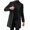 Dark Gray, variant on Gubotare Mens Coat Winter Coat Lapel Collar Long Sleeve Padded Leather Jacket Vintage Thicken Coat Sheepskin (Dark Gray, L)