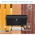 thumbnail image 4 of SereneLife SLMAB27 - Indoor/Outdoor Wall Mount Locking Mailbox with Newspaper Holder, Includes Keys, 4 of 6