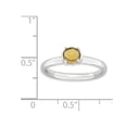 thumbnail image 3 of Bague Solitaire en Citrine de 2/5 Carat (ctw) en Argent Sterling, 3 of 4