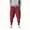 A01-Red, variant on USNSM Men's Harem Pants Casual Hippie Plus Size Cotton Linen Drop - crotch Pants Lace-up Elastic Waist Tapered Trousers with Pockets Navy L