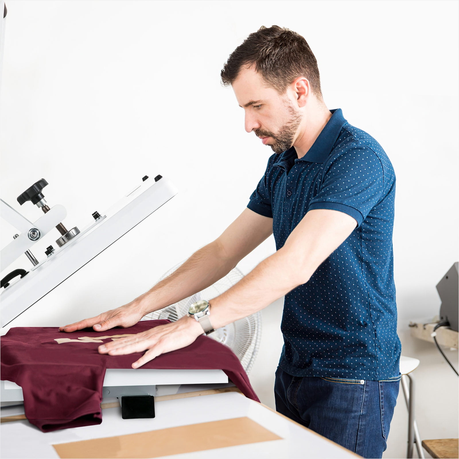 BENTISM Heat Press Machine, 15"x15" Swing Away T Shirt Pressing Machine Multifunction, High Pressure Heat Press Machine, Power Digital Industrial Sublimation Printer for Heat Transfer Viny