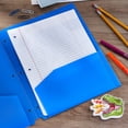 Pen+Gear 2-Pocket Poly Folders, Blue, 9.4
