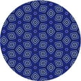 thumbnail image 1 of Ahgly Company Machine Washable Indoor Round Transitional Royal Blue Area Rugs, 4' Round, 1 of 7