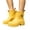 Yellow, variant on Womens Rain Boots Round Toe Solid Color Waterproof Garden Shoes Short Ankle Boots Slip-Resistant Kitchen Fishing Shoes