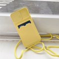 thumbnail image 1 of Luxuly Simple Card Bag Strap Cord Chain Phone Case For iPhone 14 13 12 11 Pro Max XR XS 8 7 Plus SE Necklace Lanyard Rope Cover RJ, 1 of 7