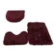 thumbnail image 1 of Juego de Alfombrillas de Baño Bearachild 3 Piezas PU Vino Rojo, 1 of 6
