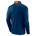 thumbnail image 3 of Men's Fanatics Navy Chicago Bears Jacquard Quarter-Zip Pullover Top, 3 of 3