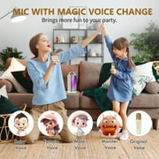 JAUYXIAN Karaoke Machine for Kids Adults, Portable Karaoke Speaker Bluetooth with Rgb Lights, 2 Mics, Usb, Best Gift for Girls/ Boys