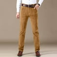 thumbnail image 2 of WTOBBY Men's Relaxed Fit Stretch Corduroy Pants Lightweight Breathable Regular Fit Fleece-Lined Comfortable Casual Winter Men's Trousers for Daily Wear,Khaki 34, 2 of 8
