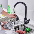 thumbnail image 3 of Grifo para fregadero de cocina monomando de acero inoxidable giratorio 360 grados Wobythan, 3 of 12