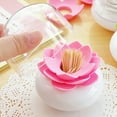 thumbnail image 4 of Walbest 1 Pc Exquisite Toothpick Holder, Lotus Shaped Home Decor Toothpick Cotton Bud Swab Storage Box, 4 of 7