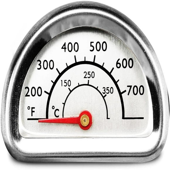 FNNMNNR Grill Thermometer Temperature Gauge Replacement Parts for Charbroil and Kenmore Gas Grill Models Part G351-0076-W1 Stainless Steel Heat Indicator T00473 1 Pack Temp Gauge