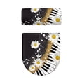 thumbnail image 2 of HELLHERO Bathroom Toilet Cover Set & Stretch Toilet Protector Cover for Modern Bathrooms, Polyester, Reusable, Daisy Musical Note, 2 of 8