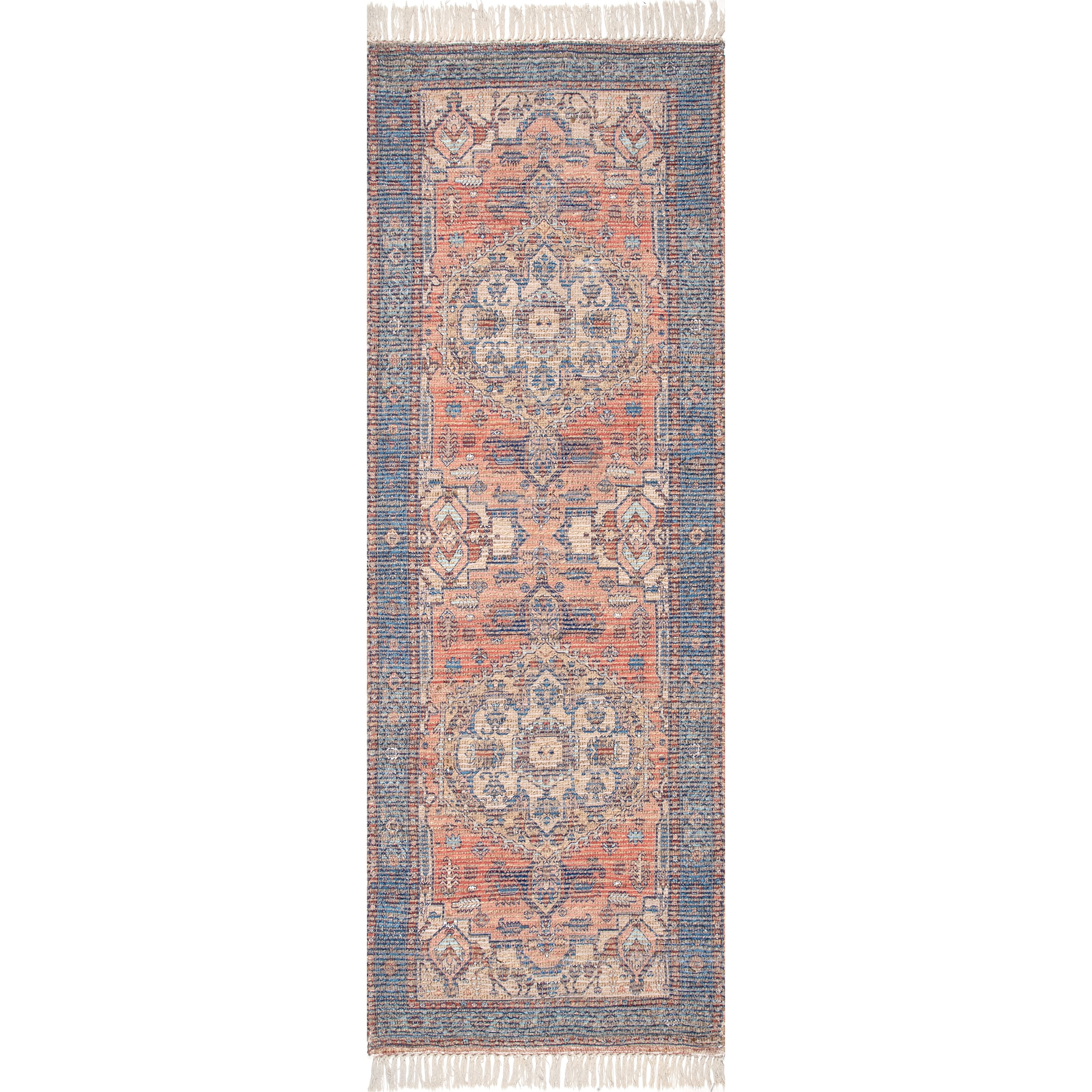 nuLOOM Andrea Flatweave Jute Runner Rug, 2' 6" x 10', Multi