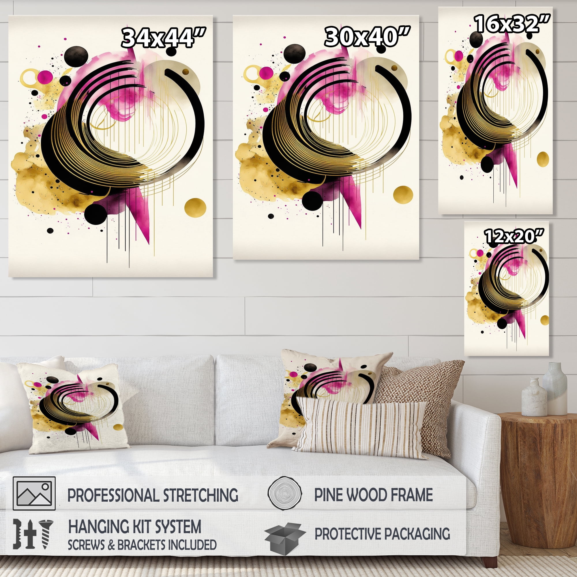 Designart Colorful Circular Abstract III Canvas Wall Art