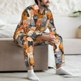 thumbnail image 6 of Bingfone Men's Pajama Set 2 Piece Loungewear PJs, Long Sleeve with Pajama Pants-Cute Cat Paw, 6 of 7