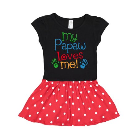 

Inktastic My Papaw Loves Me Gift Gift Toddler Girl Dress