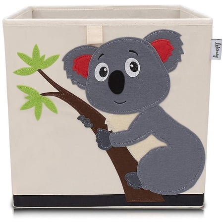 Kids' Cube Storage Box – Bee Design, 33x33x33 Cm, Water-Repellent Fabric, Fits Kallax Shelves, 5-Year Warranty